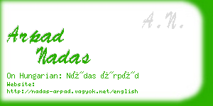 arpad nadas business card